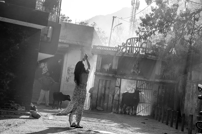 Učitelka tantry, která tančí mezi paprsky slunce a dobytkem.